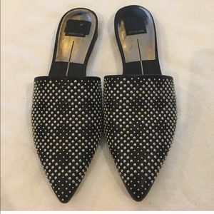 Dolce Vita black mules, silver studded